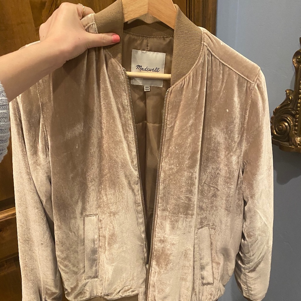 Madewell Velvet Bomber Jacket